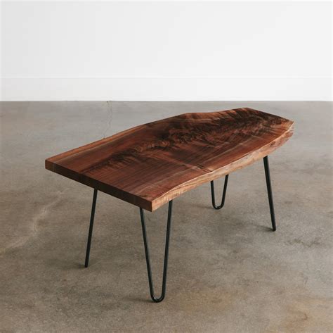 Walnut Side Table No 197 Elko Hardwoods Modern Live Edge Furniture