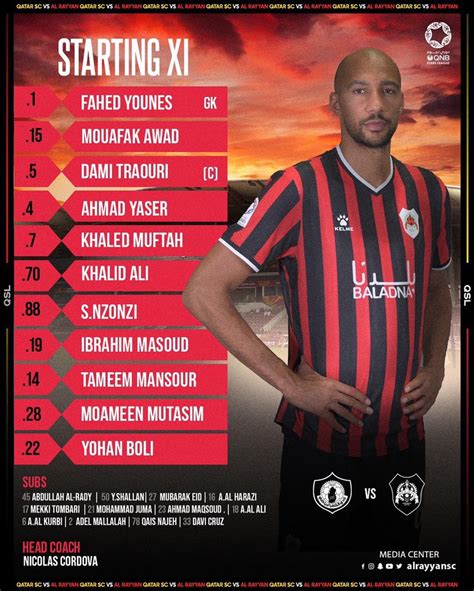 Escalações De Al-rayyan X Qatar Sc - AlRayyanSC on Twitter: "التشكيلة الريان 🆚 نادي قطر Starting XI Al ...