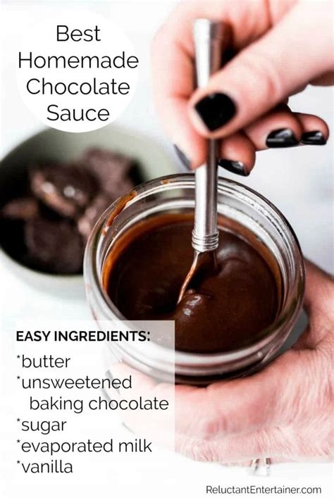 BEST Homemade Chocolate Sauce - Reluctant Entertainer