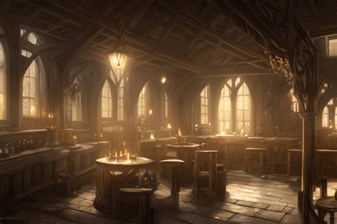 Medieval Tavern Interior Eddie Mendoza Style · Creative Fabrica