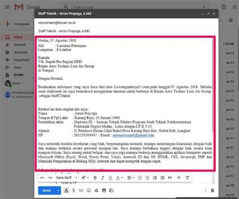 Cara Mengirim Lamaran Lewat Email Yang Baik Dan Benar Data Kampus