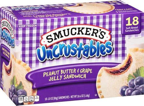 Smuckers Uncrustables Peanut Butter & Grape Jelly Reviews 2022