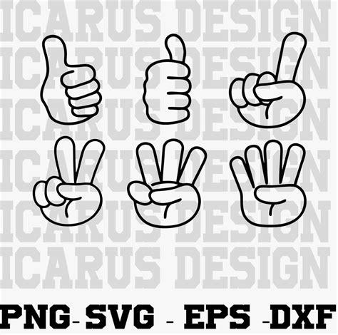 Finger Count Svg Hand Count Svg Hand Peace Sign Hand Gesture Svg