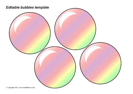 Editable Bubbles Template Sb Sparklebox Hot Sex Picture