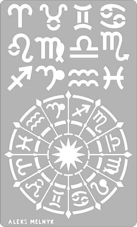 Amazon Aleks Melnyk A Metal Journal Stencil Zodiac Circle