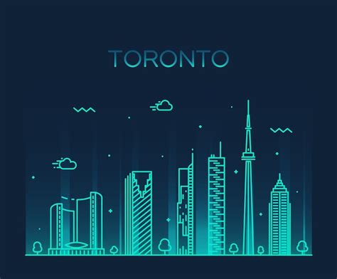 Premium Vector Toronto Skyline Detailed Silhouette Trendy Vector