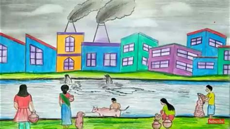 Water Pollution Drawing