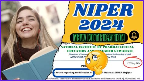 NIPER JEE 2024 APPLICATION FORM RELEASED NIPER JEE EXAM 2024 NIPER