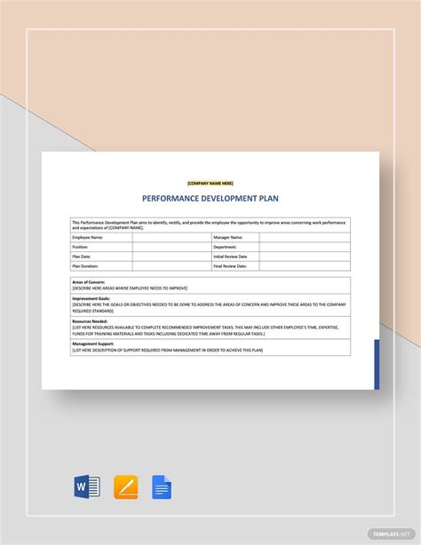 Free Professional Development Plan Templates Editable And Printable