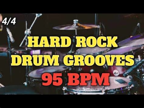 HARD ROCK DRUM GROOVES 95 BPM YouTube