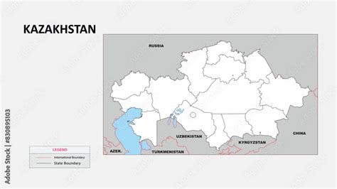 Kazakhstan Map States Map Of Kazakhstan Political Map Of Kazakhstan