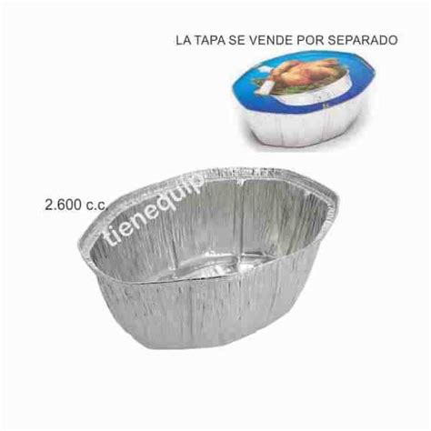 Envase Aluminio Redondo Pollo 125 Uds Tienequip