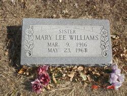 Mary Lee Fitzpatrick Williams 1916 1961 Mémorial Find a Grave