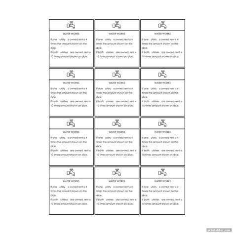 Monopoly Deed Cards Printable - Gridgit.com