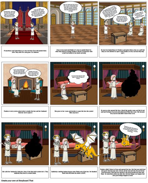 Greek Myths Pandoras Box Storyboard Par Marwa92459