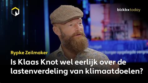 Rypke Zeilmaker Is Klaas Knot Wel Eerlijk Over De Lastenverdeling Van