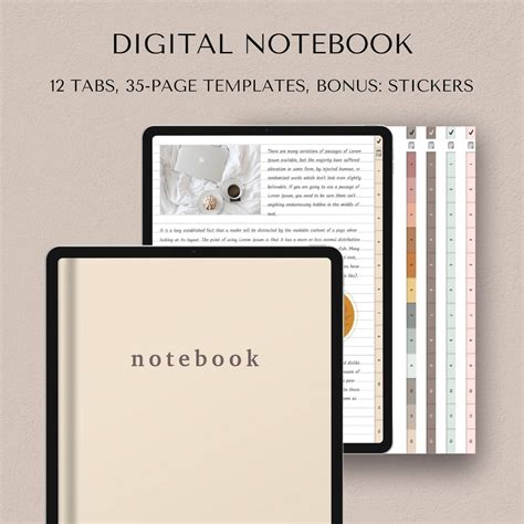 Digital Notebook, Goodnotes Notebook, Student Notebook, Hyperlinked ...