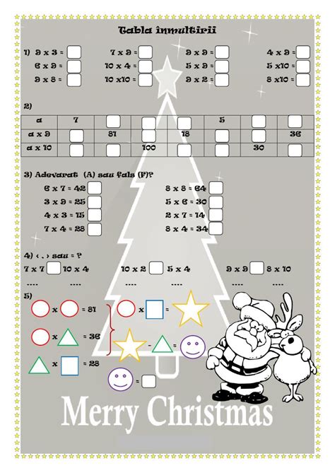 Tabla Inmultirii Interactive Worksheet