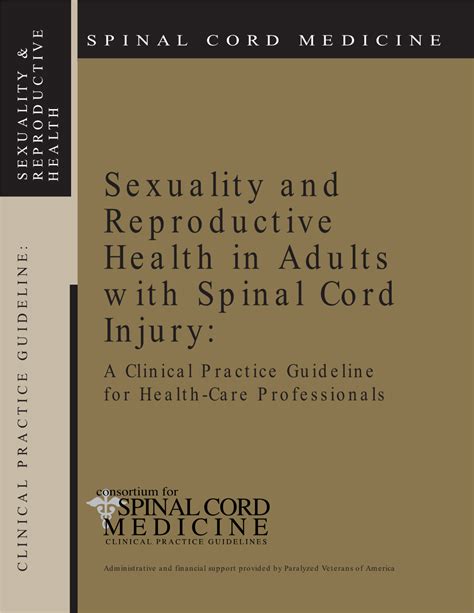 Sexuality And Reproductive Health In Adults With Spinal Cord Injury A Clinical Practice