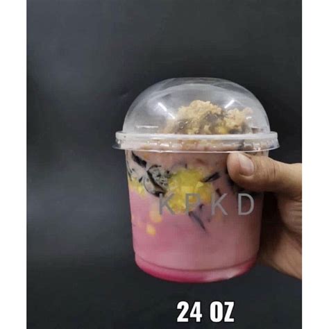 24 Oz Thailand Cup With Dome Lids 50pcs Shopee Malaysia