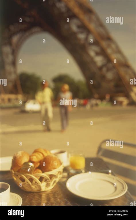 Eiffel Tower Breakfast Stock Photo - Alamy