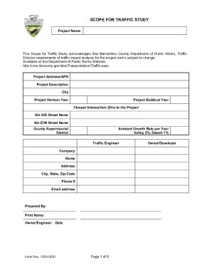 Fillable Online Lawinsider Comclausescope Of Traffic Studyscope Of