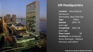 Un headquarters architectural analysis | PPT