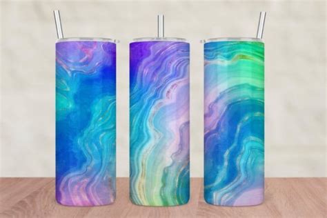 Aqua Green Glitter Tumbler Sublimation Graphic By Sha Designs