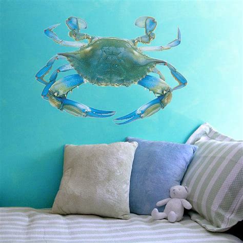 Medium Blue Crab Vinyl Wall Decal By Wilsongraphics On Etsy 1400