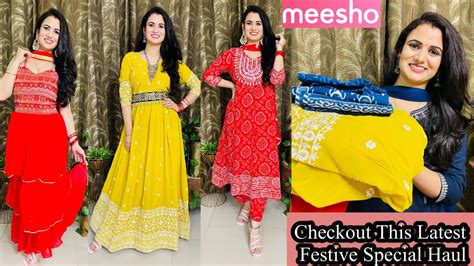 Diwali Special Festive Wear Meesho Haul👗meesho Gownkurta Sharara Set