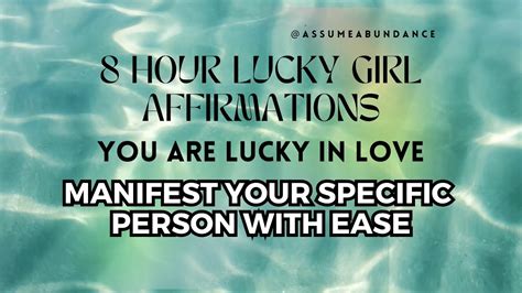 Want Lucky Girl Syndrome Manifest Your Specific Person Hr Sleep