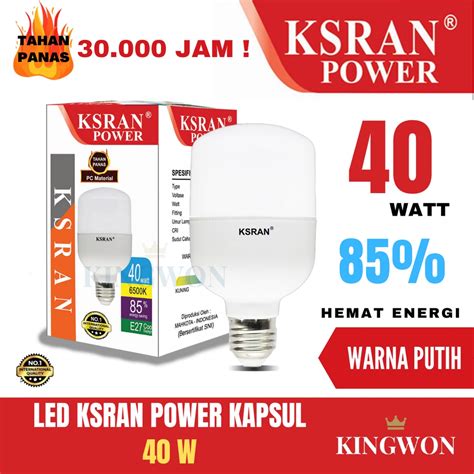 Jual Ksran Lampu Led Watt Power Putih Kapsul Bohlam Led Murah