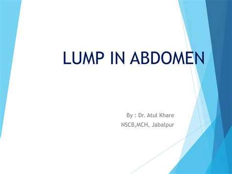 Lump In Abdomen 2 Pptx