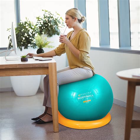 Exercise Ball Chair - 65cm 75cm Yoga Fitness Pilates Ball Stability ...