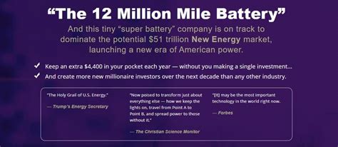 What Is "The 12 Million Mile Battery" Stock? [Paul Mampilly Pitch]