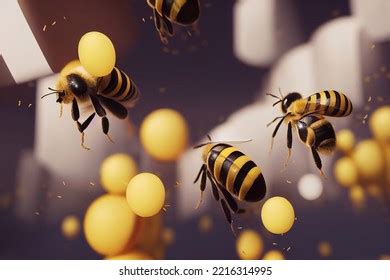 Inside Bee Hive Flying Bees High Stock Illustration 2216314995 ...