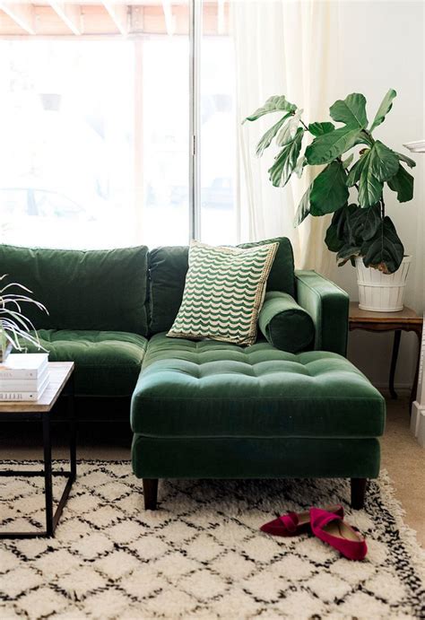 23 Green Velvet Sofa Styling Ideas