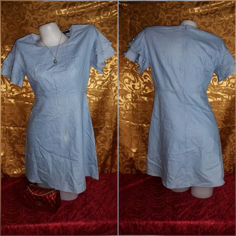 Light blue denim dress, Women's Fashion, Dresses & Sets, Dresses on ...