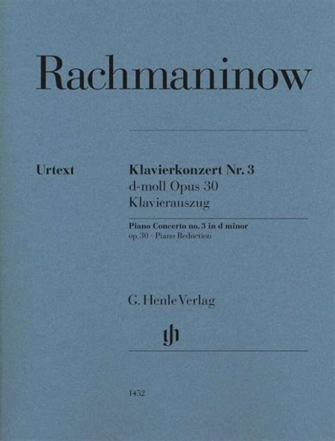 Concerto Pour Piano N 3 Opus 30 Sergei Rachmaninov Partition