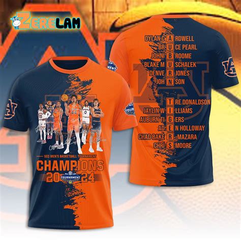 Auburn Sec Men's Basketball Tournament Champions 2024 Shirt - Zerelam