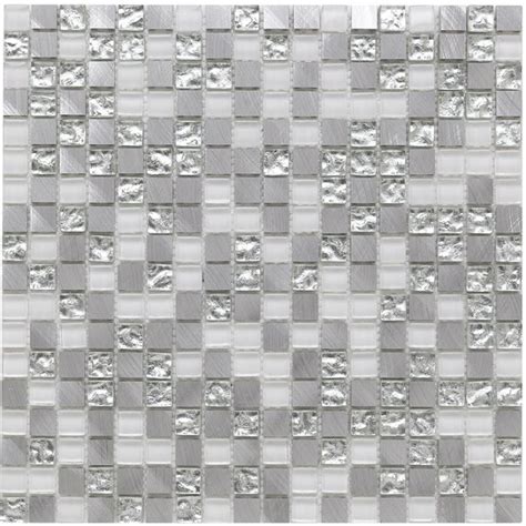 Verona Platinum 136 Glass And Metal Mix Mosaic 15x15mm G30136 The Cornwall Tile Company