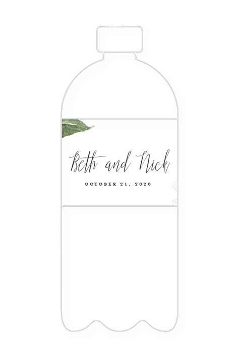 Wedding Water Bottle Label Template