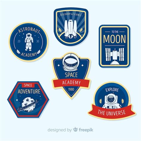 nasa badge vectors illustrations