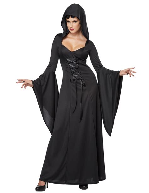 Schwarzes Hexen Kost M F R Damen Zur Halloween Party Kost Me F R