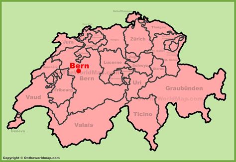 Bern location on the Switzerland map