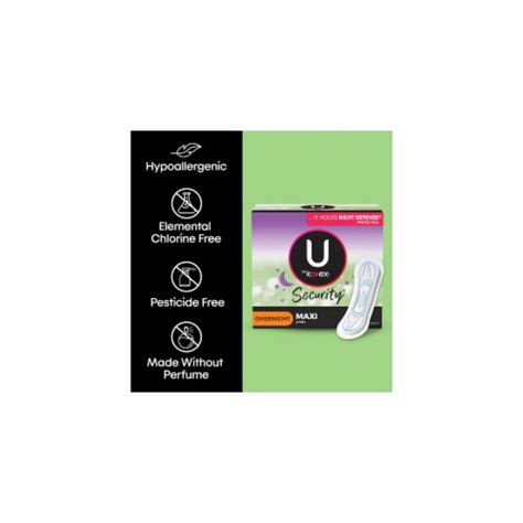 U By Kotex Security Maxi Feminine Pads Unscented Pack Of 10 10 Pack