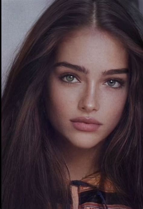 Beautiful Woman With Brown Hair And Green Eyes