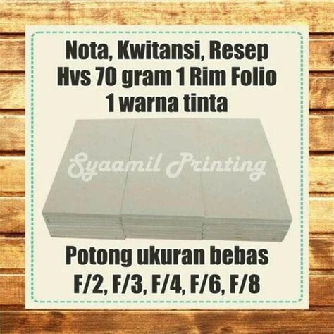 Jual Cetak Buku Resep Hvs 70gr 1rim Folio Shopee Indonesia