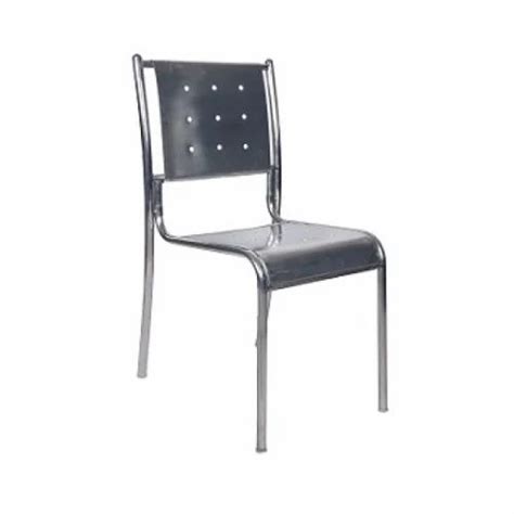 Silver Stainless Steel Sc T Restaurant And Cafeteria Chair At Rs