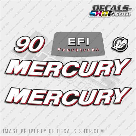 Mercury 90HP Four Stroke EFI 2006 2012 Outboard Decal Kit